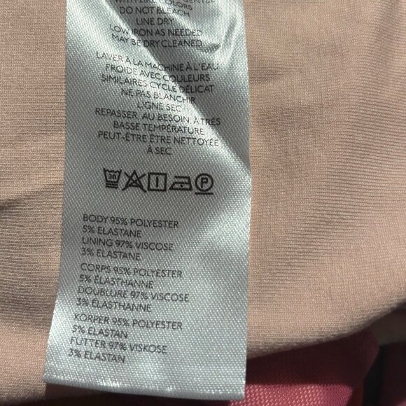 Anthropologie Square-Neck Halter Midi Dress Size M Petite Pink Pattern - Picture 9 of 9